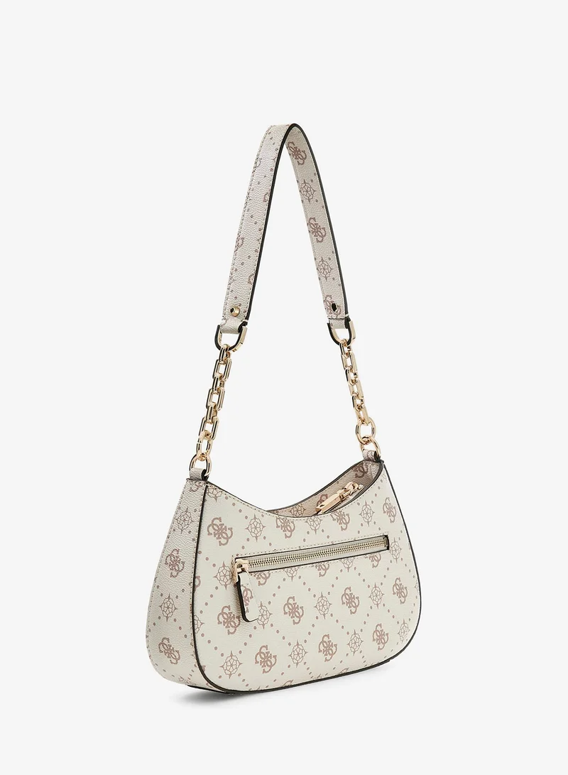 جس حقيبة كتف بسحاب علوي وشعار كاري